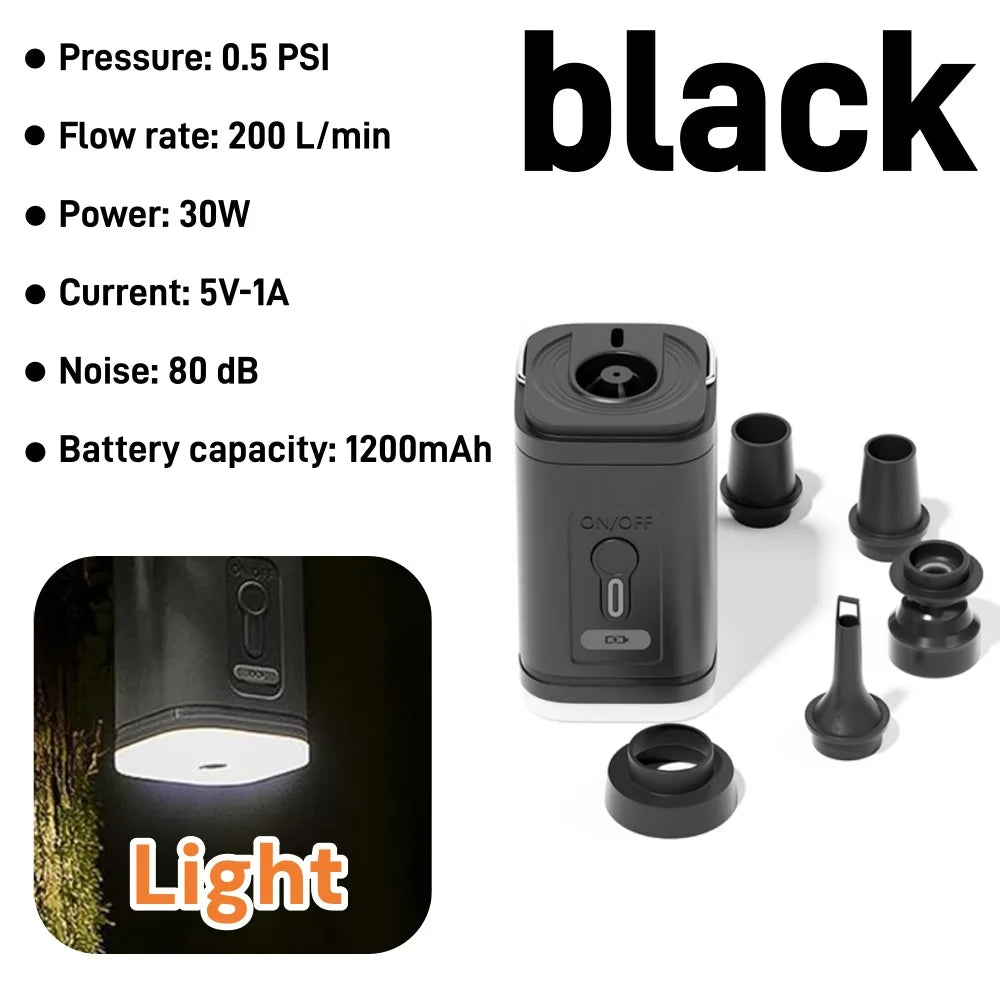 Kivex MiniPump Pro – Inflador Eléctrico Portátil y Linterna 3 en 1