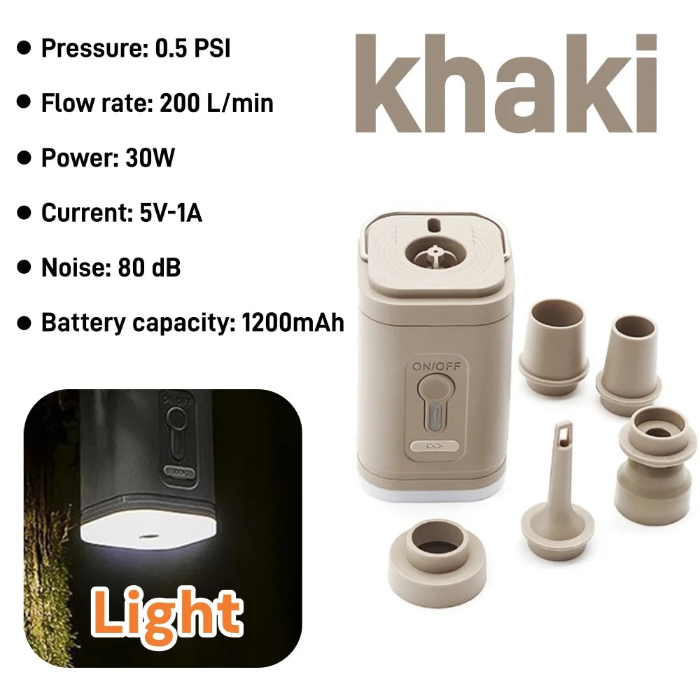 Kivex MiniPump Pro – Inflador Eléctrico Portátil y Linterna 3 en 1