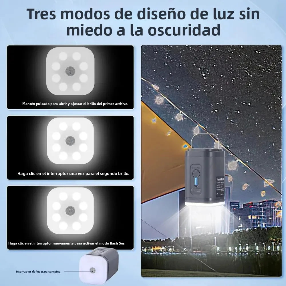 Kivex MiniPump Pro – Inflador Eléctrico Portátil y Linterna 3 en 1